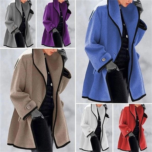Manteau en laine élégant pour femmes, automne et hiver 