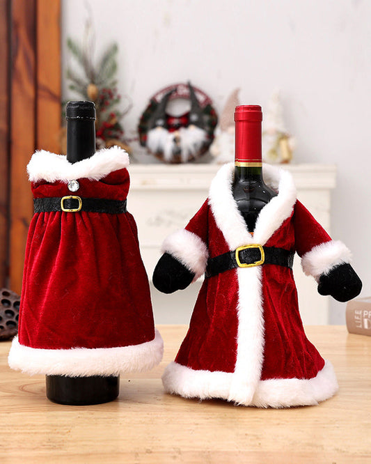 Modefest- Weihnachtskleid-Weinflaschenhülle
