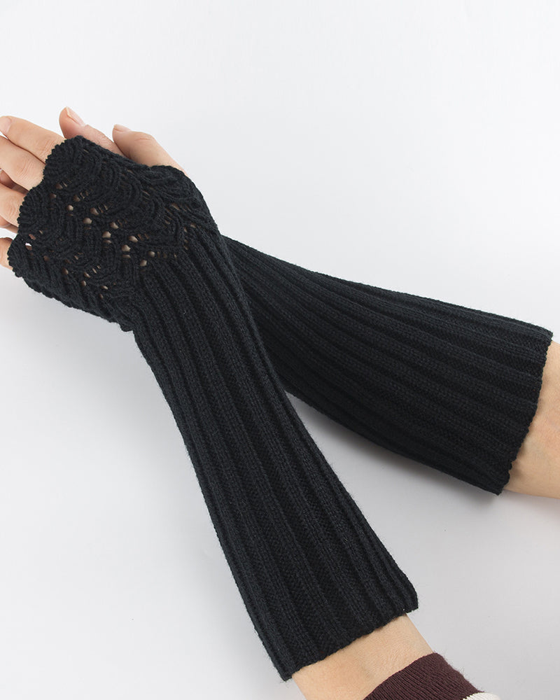 Modefest- Gestrickte Halbfinger-Handschuhe mit Fischschuppen