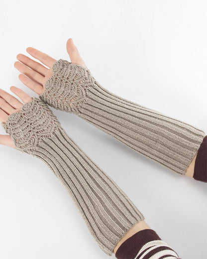 Modefest- Gestrickte Halbfinger-Handschuhe mit Fischschuppen