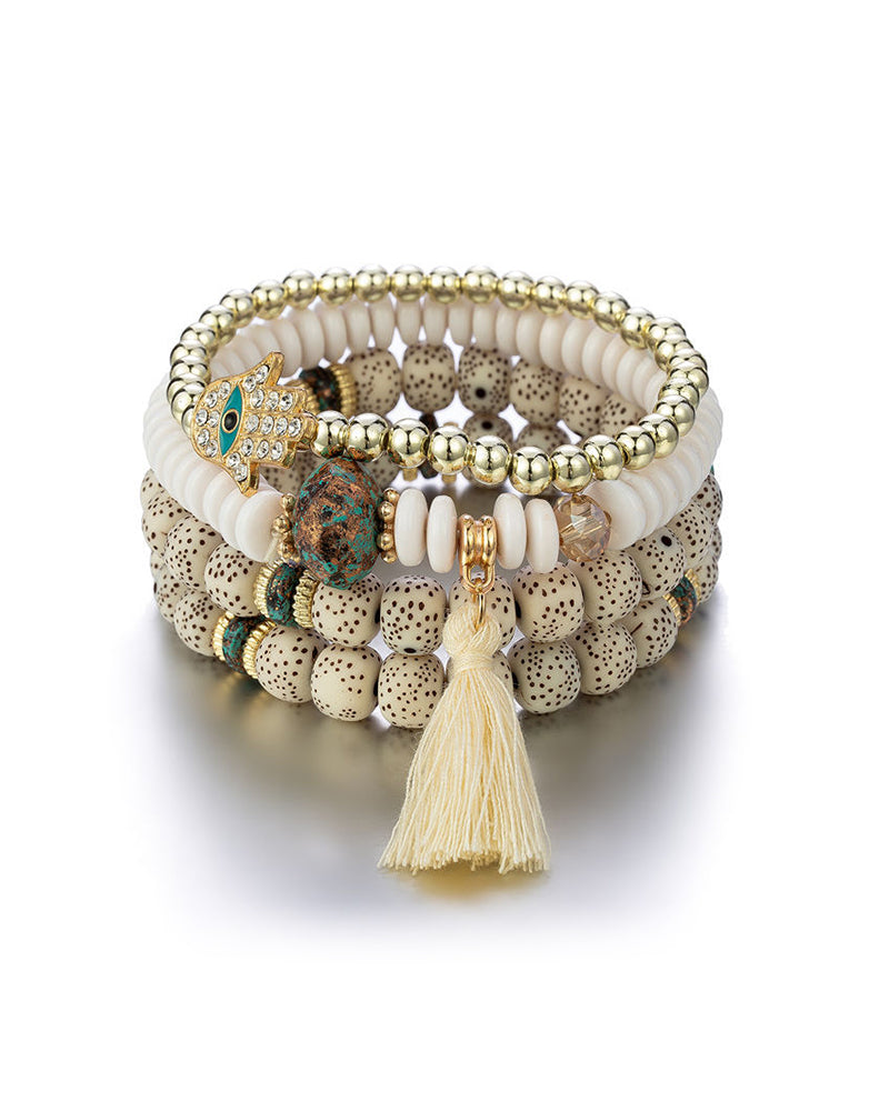 Modefest- Boho Bodhi Armband Beige