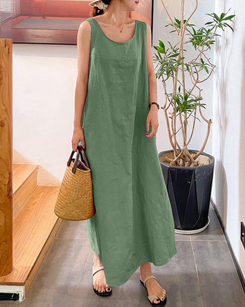 Modefest- Schlichtes Kleid Grün