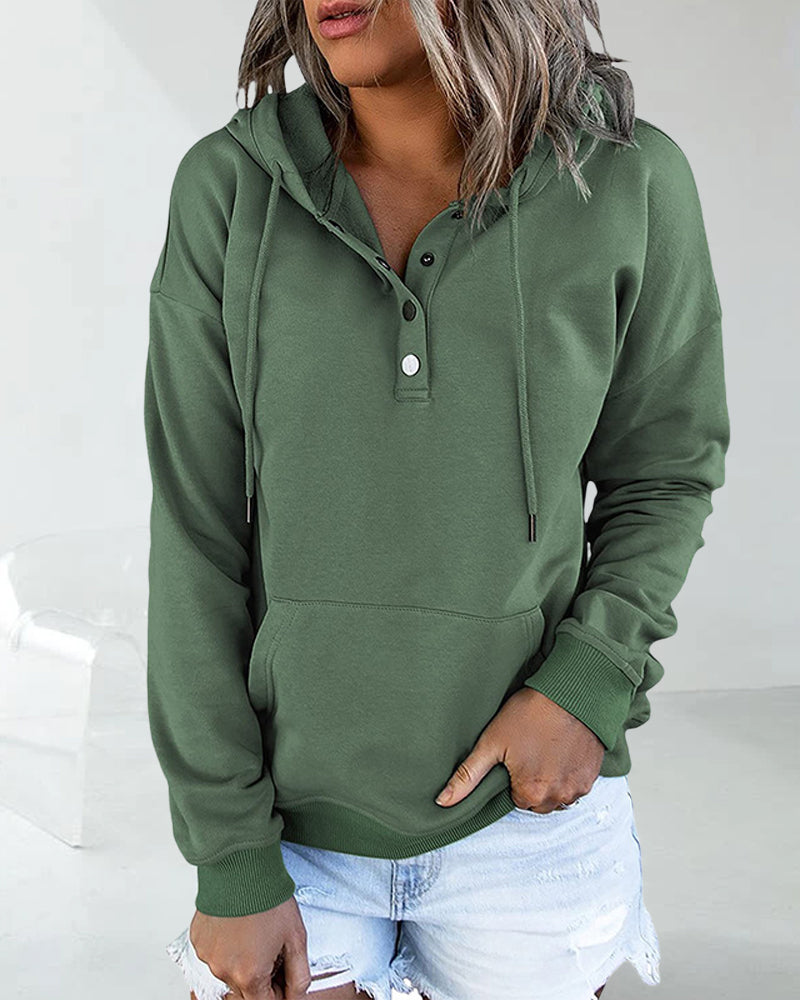 Modefest- Einfarbiges langarm-sweatshirt mit kapuze Grün