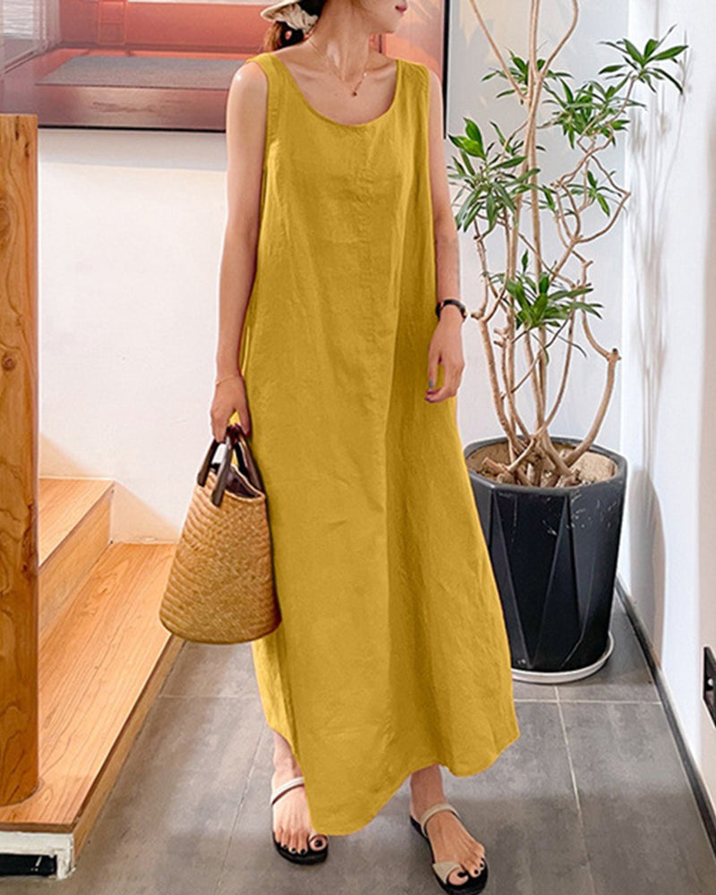 Modefest- Schlichtes Kleid Gelb