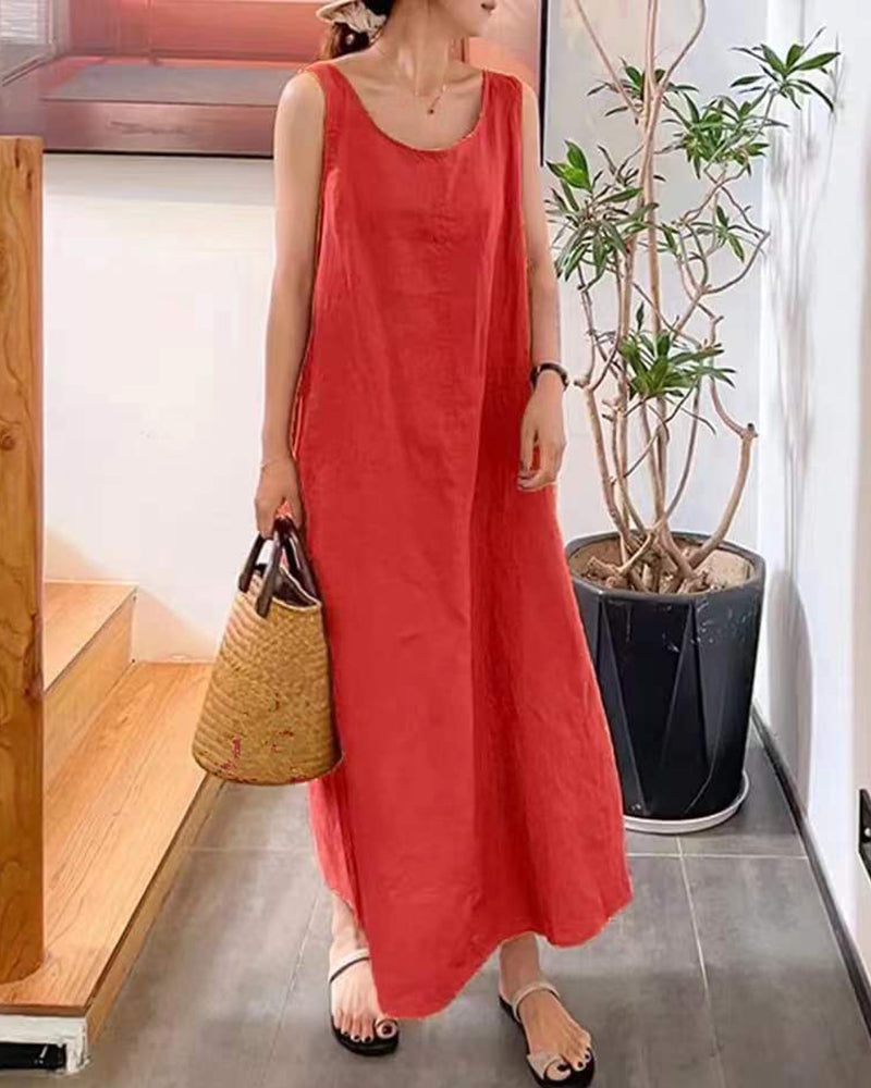 Modefest- Schlichtes Kleid Rot