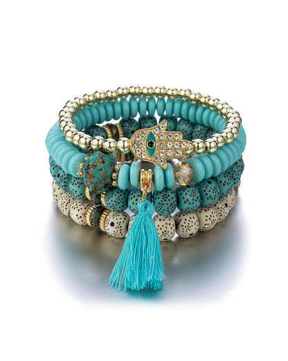 Modefest- Boho Bodhi Armband Blau