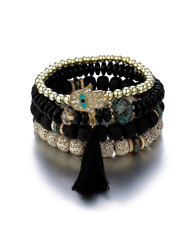 Modefest- Boho Bodhi Armband Schwarz