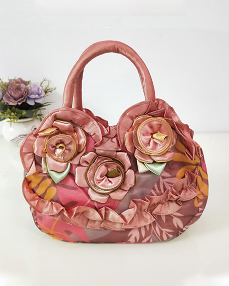 Modefest- Blumenmode-Handtasche Rosa