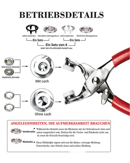 Modefest- Metall Druckknöpfen Bausatz