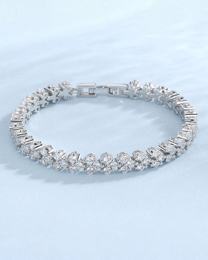 Modefest- Armband mit Kristall Silber