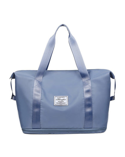 Modefest- Doppellagige Reisetasche zur Nassabscheidung mit hoher Kapazität Blau
