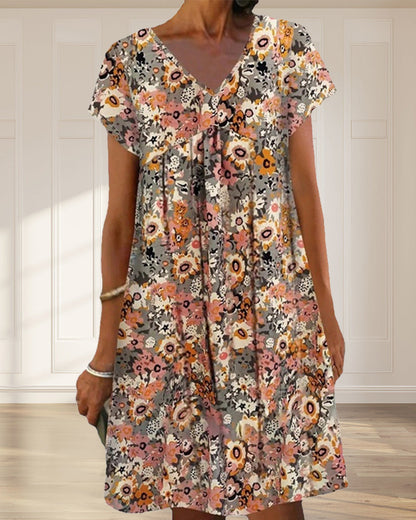 Modefest- Kleid mit Blumendruck