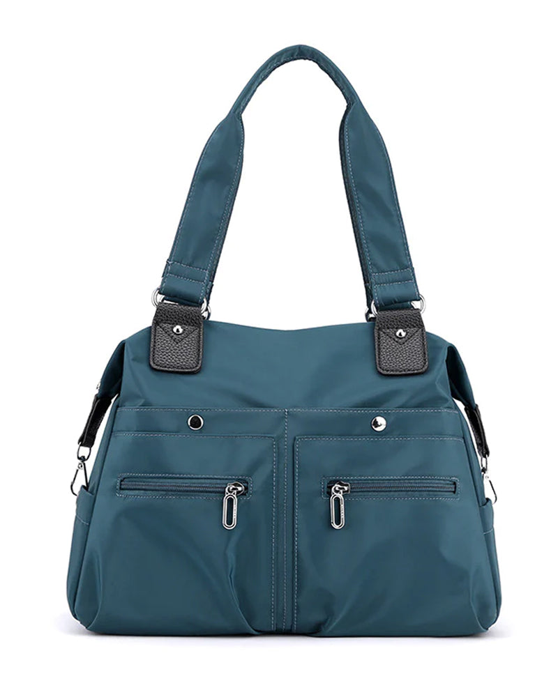 Modefest- Wasserdichte Einfache Nylon-Handtasche dunkelblau