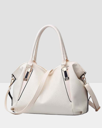 Modefest- Damen-Handtasche aus weichem Leder mit großer Kapazität Weiß