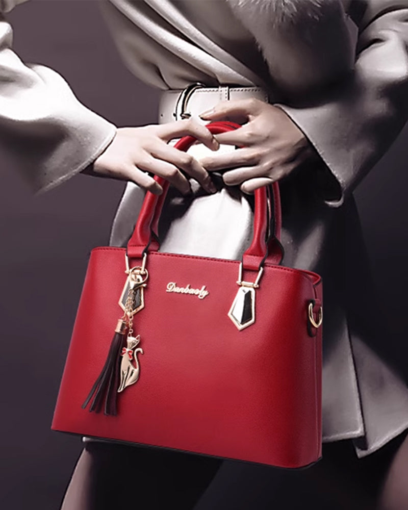 Modefest- Elegantes einfarbiges Handtaschenset