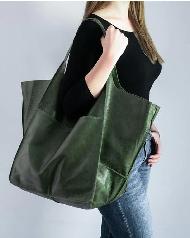 Modefest- Lederhandtaschen mit großem Fassungsvermögen für Damen