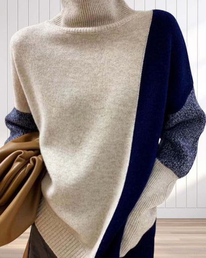 Modefest- Pullover, elegant und romantisch in kontrastierenden Farben
