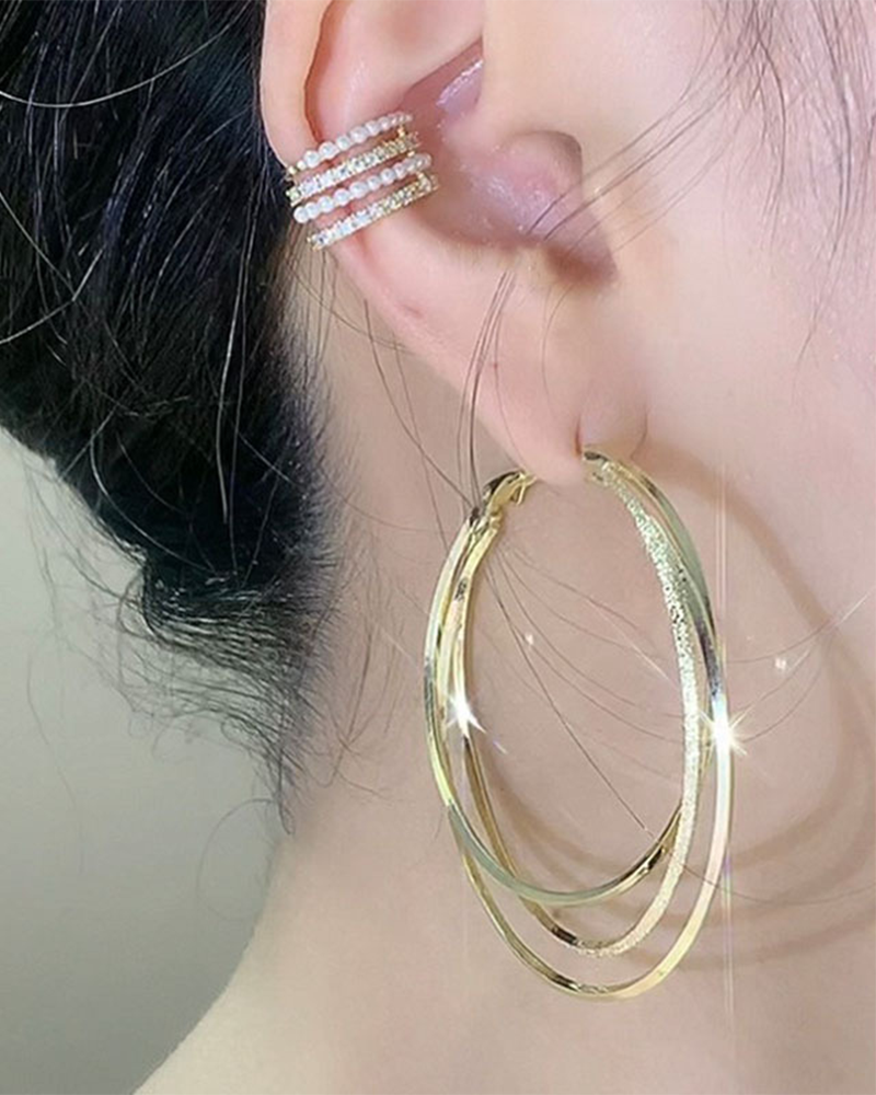 Modefest- Mehrschichtige Kreolen-Ohrringe