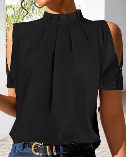 Modefest- Off-Shoulder-Bluse in einfarbig