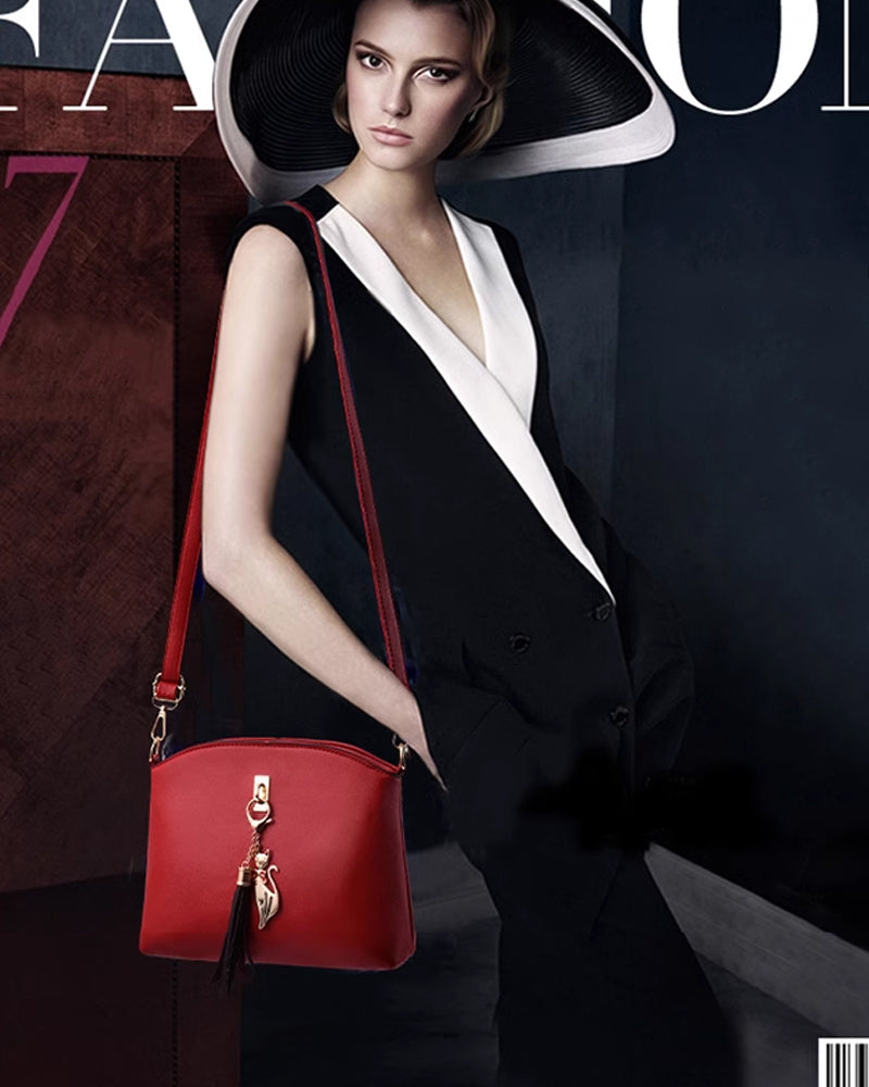 Modefest- Elegantes einfarbiges Handtaschenset