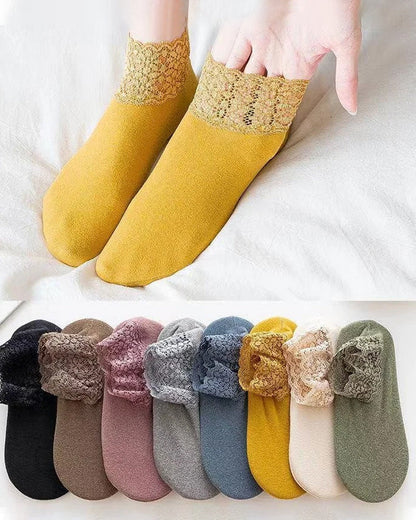 Modefest- Neue warme Socken mit modischer Spitze