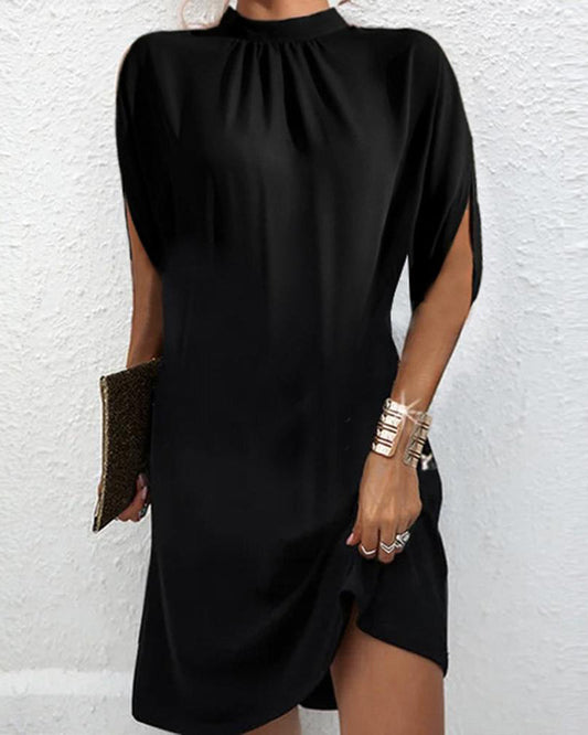 Modefest- Einfarbiges schwarzes Partykleid