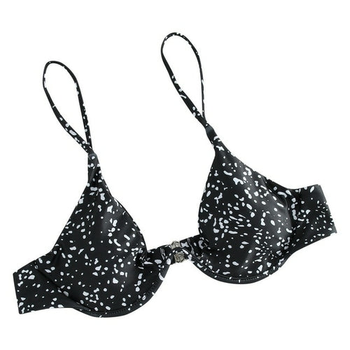 Modefest- Sexy Frauen-Bikinioberteile Schwarz Sexy BH Volltonfarbe Gepolsterte Badebekleidung MULTI