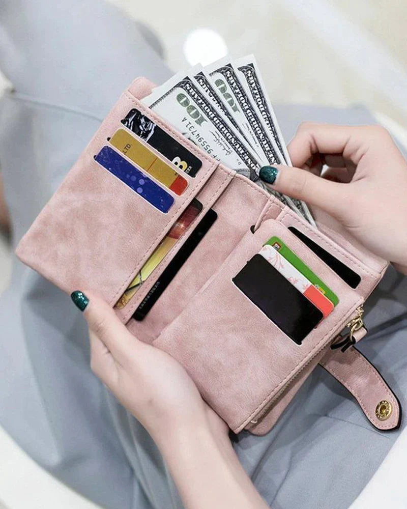 Modefest- Small Leather Trifold Wallets For Women