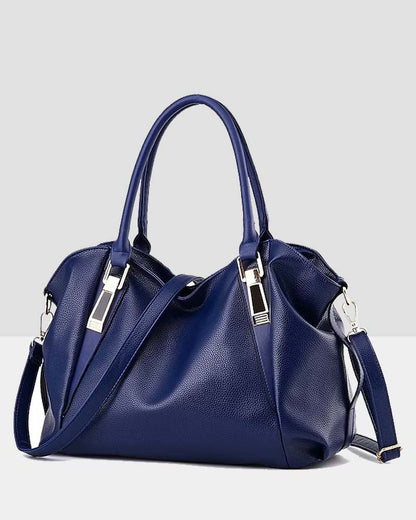 Modefest- Damen-Handtasche aus weichem Leder mit großer Kapazität Blau