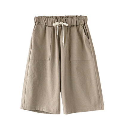 Modefest- Gerade Hose mit mittlerer Taille Khaki