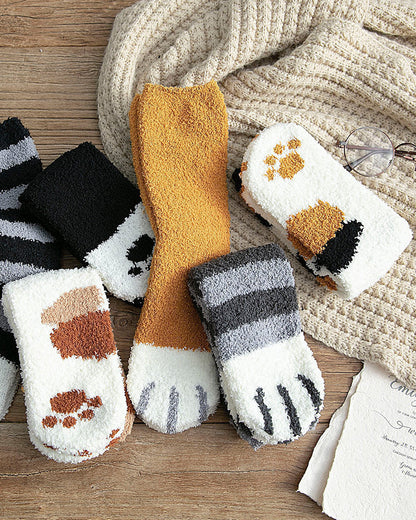 Modefest- Dicke, warme, niedliche Bodensocken mit Katzenkrallen