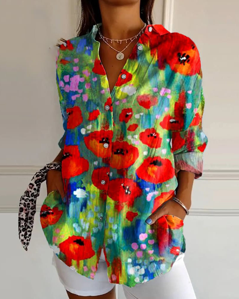 Temperamental, colorful printed shirt