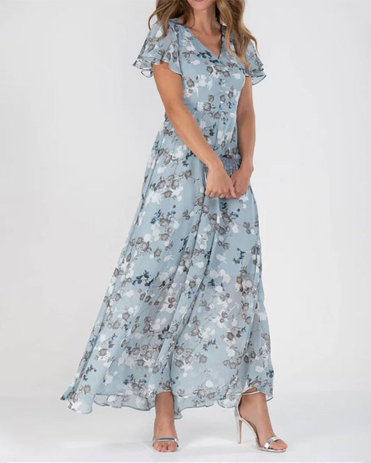 Modefest- Kleid aus Chiffon mit Rüschen