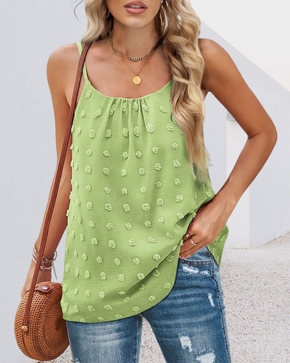 Modefest- Einfarbiges Cami-Top mit U-Ausschnitt Grün
