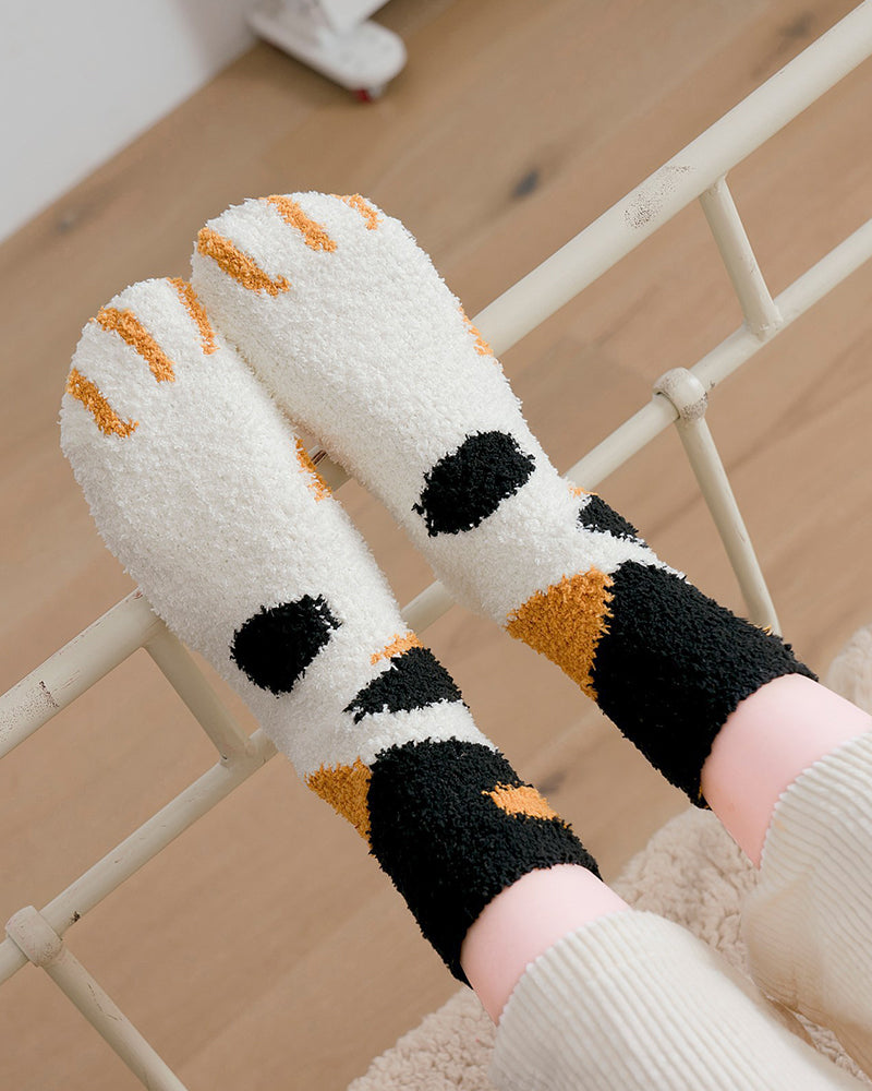 Modefest- Dicke, warme, niedliche Bodensocken mit Katzenkrallen