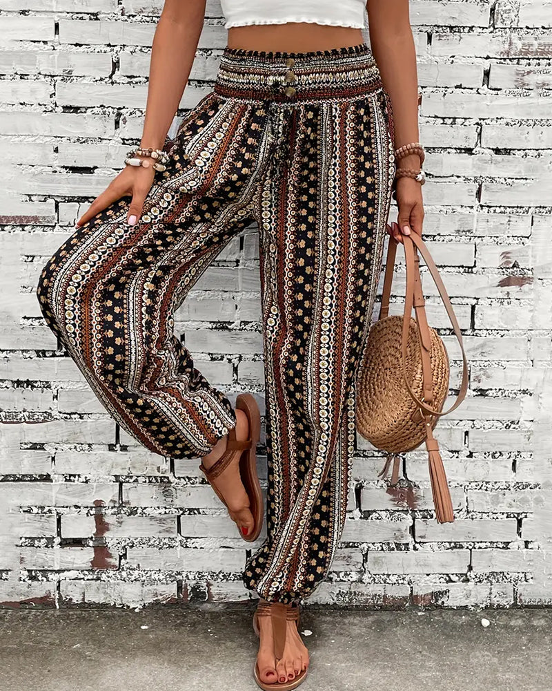 Ethnic casual style pants