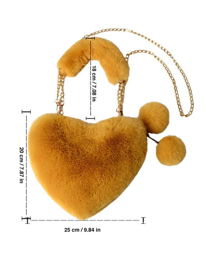 Modefest- Flauschige Herzförmige Handtasche