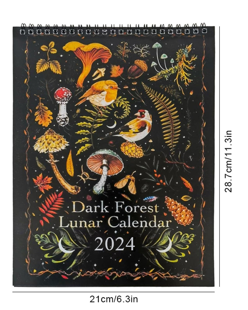 Modefest- Dunkler Wald-Mondkalender 2024