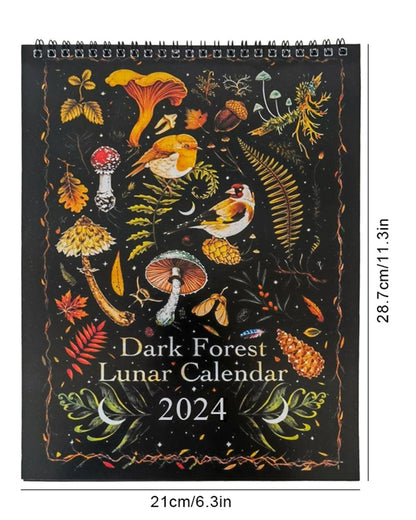 Modefest- Dunkler Wald-Mondkalender 2024