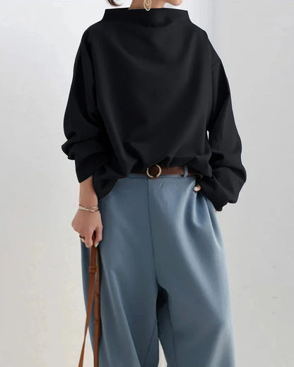Modefest- Bluse mit lockerer Passform und langen Ärmeln