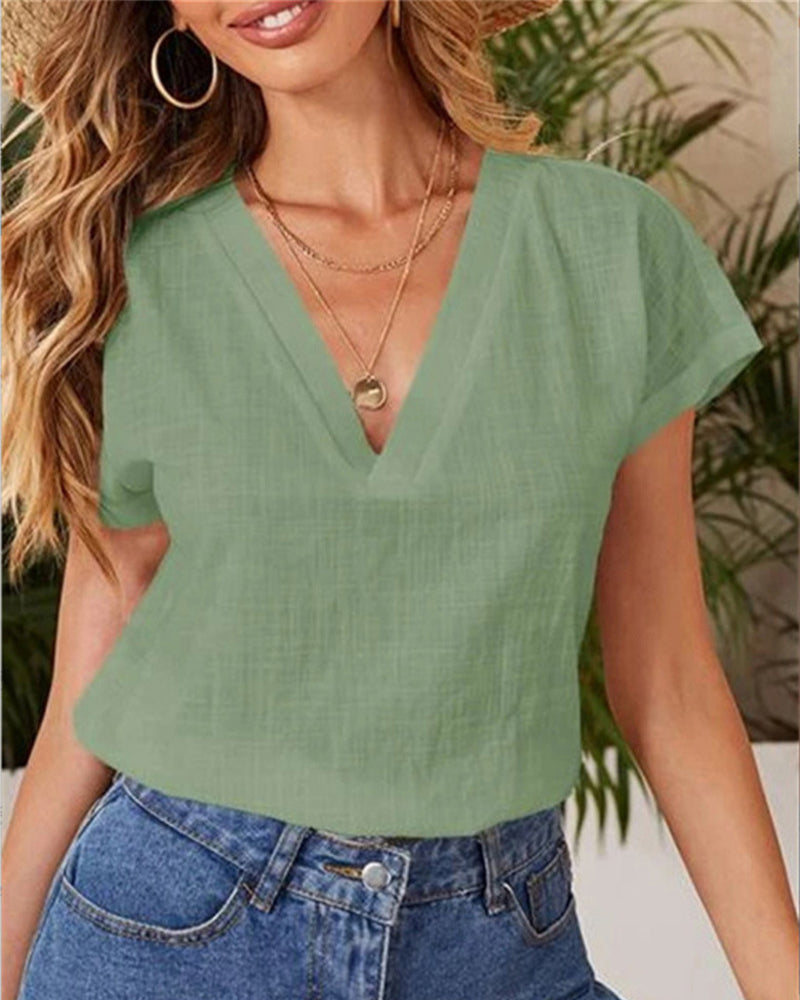 Modefest- Einfarbiges T-Shirt Grün