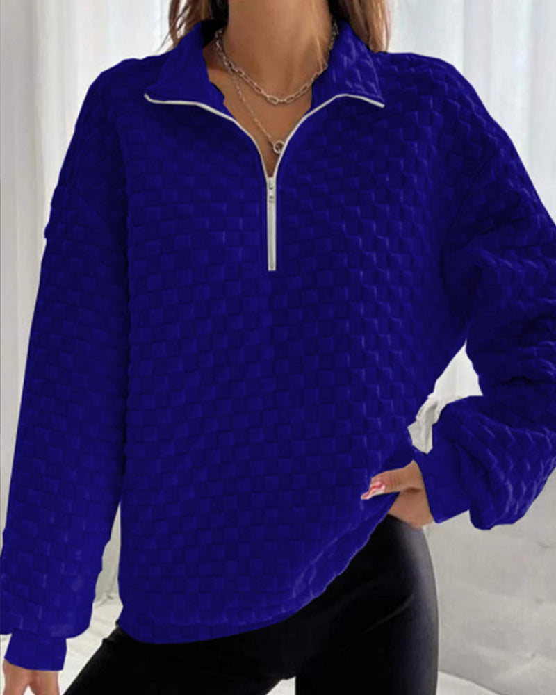 Modefest- Revers-sweatshirt mit reißverschluss Blau