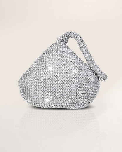 Modefest- Diamant Tasche Abendtasche Silber