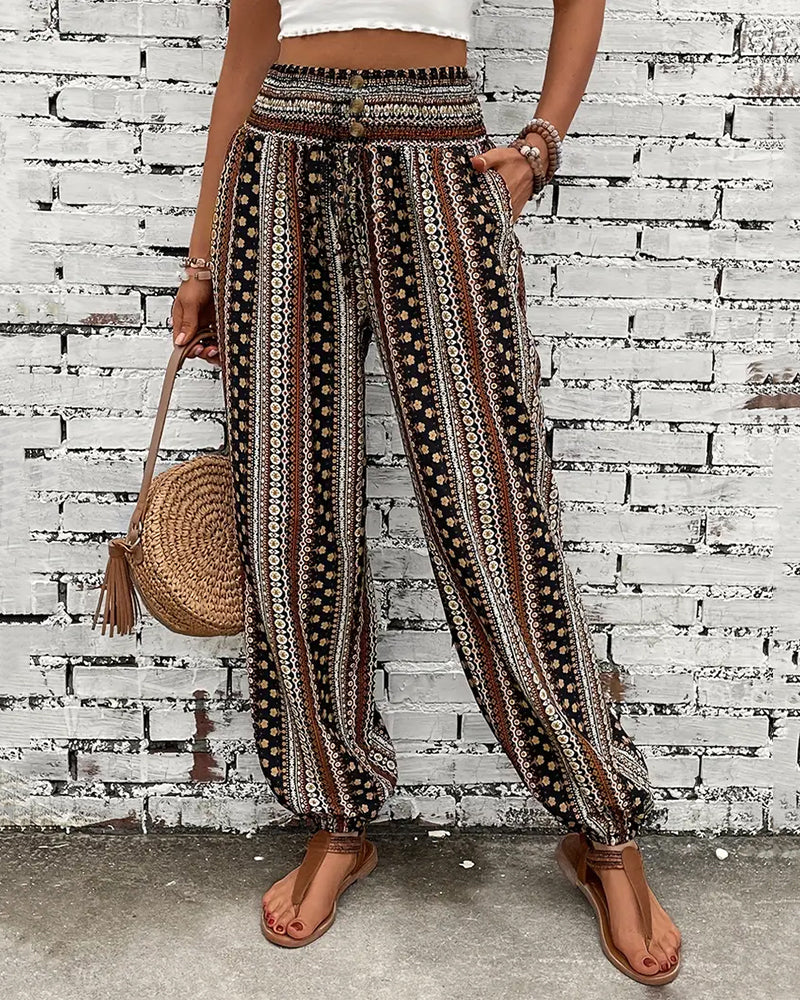 Ethnic casual style pants