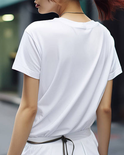 Modefest- Lässiges t-shirt mit love-print, kurzen ärmeln und rundhalsausschnitt