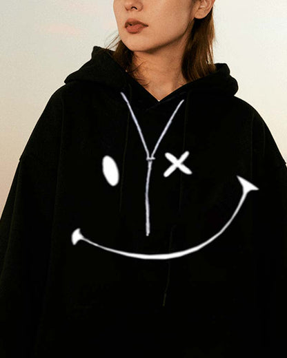 Modefest- Kapuzenpulli mit smiley-print