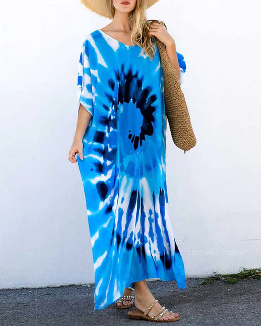 Casual printed maxi dress for vacation