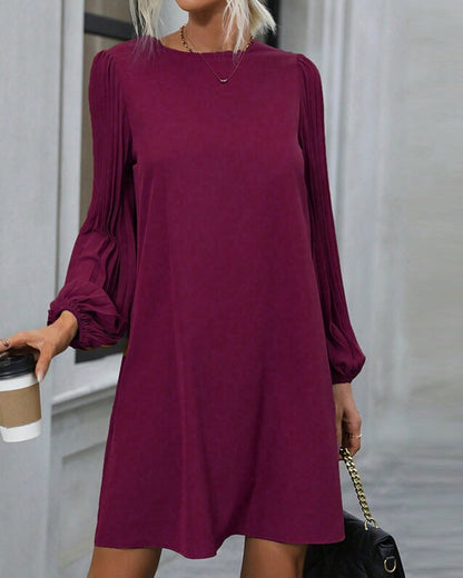 Modefest- Kleid mit elegantem Stil und einfarbiger Farbe Violett