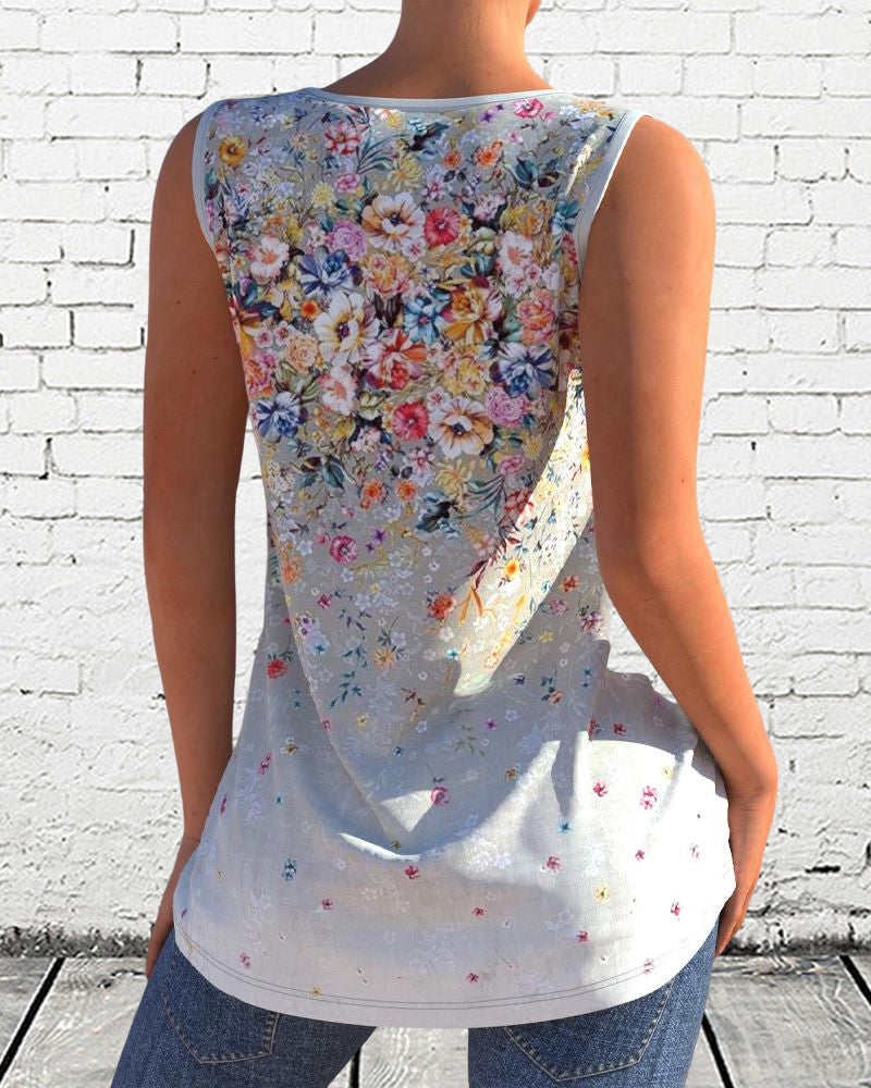 Modefest- Lässiges Tanktop mit floralem Print