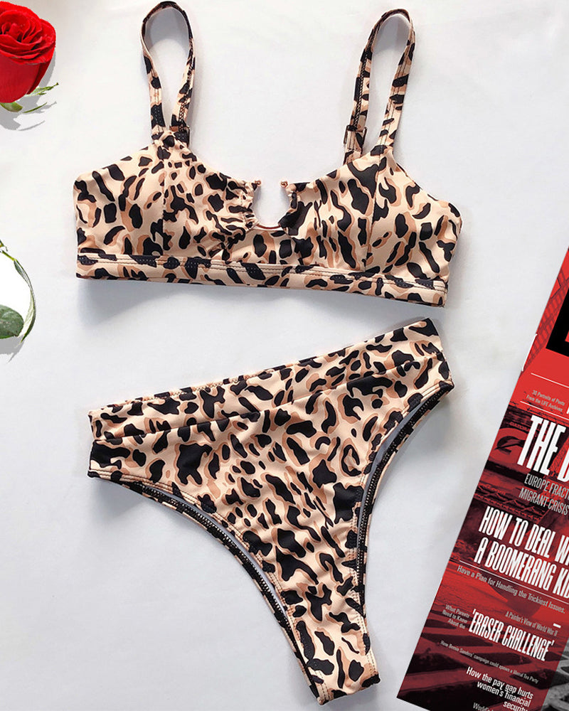 Modefest- Bikini mit Leopardenmuster